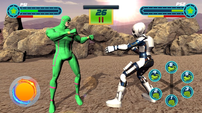 Robot vs Superhero Fighting 3D