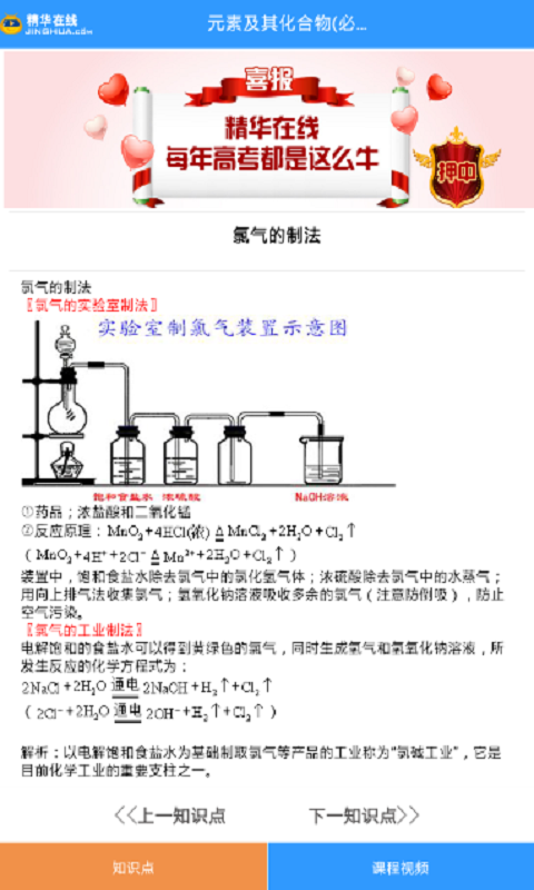 化学知识手册高中