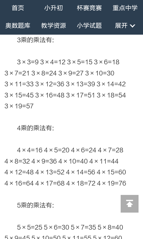学习乘法表