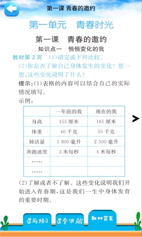 七年級下冊道德與法治