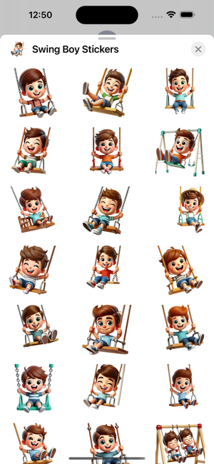 Swing Boy StickersiPhone版