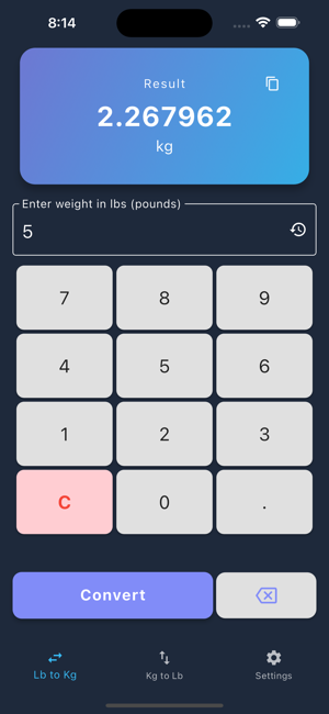 Lbs to Kg ConverteriPhone版