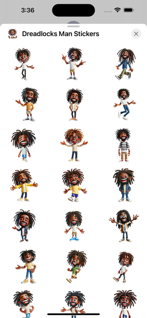 Dreadlocks Man StickersiPhone版