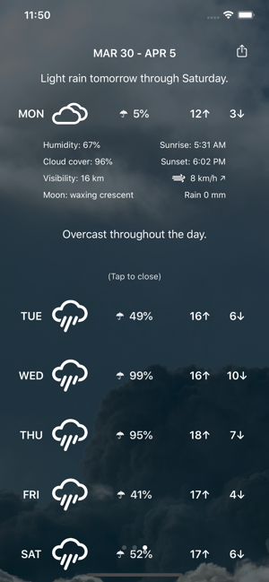 InstantWeatherAppiPhone版