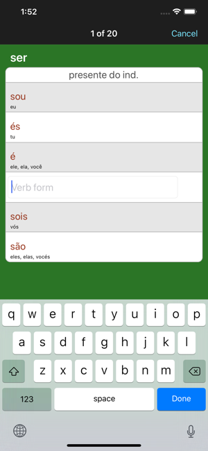 VerbFormsPortuguêsiPhone版