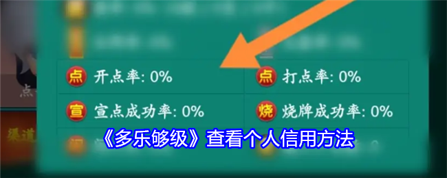 《多樂夠級》查看個人信用方法