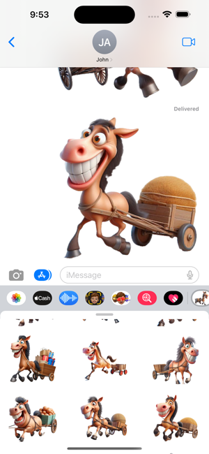 Horse and Cart StickersiPhone版