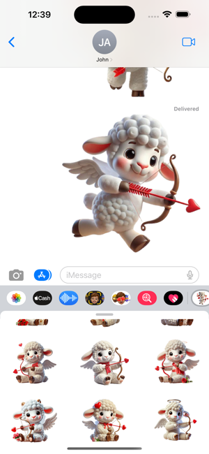 Valentine Lamb StickersiPhone版