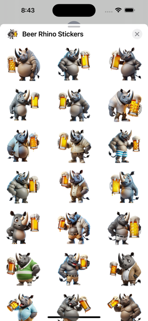 Beer Rhino StickersiPhone版