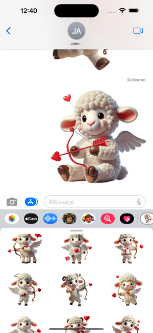 Valentine Lamb StickersiPhone版