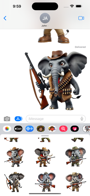 Elephant Gun StickersiPhone版