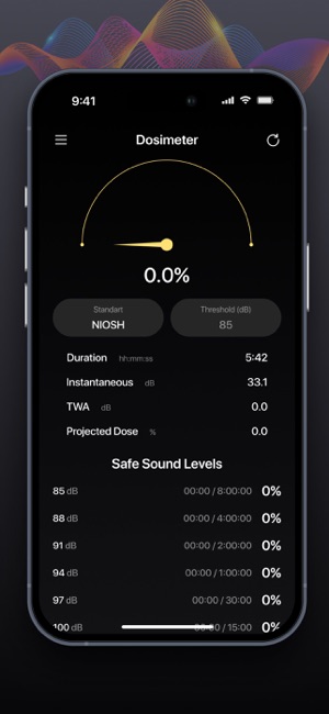 分貝儀表 : dB 聽起來壓力級別測量iPhone版