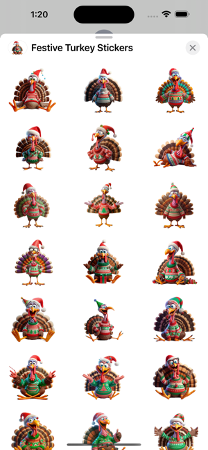 Festive Turkey StickersiPhone版