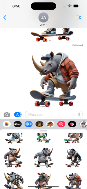 Skateboard Rhino StickersiPhone版