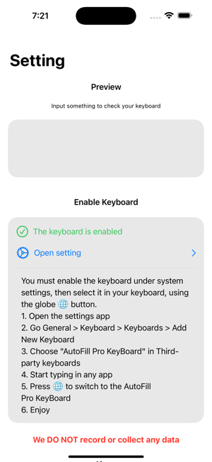 AutoFill Pro KeyBoardiPhone版