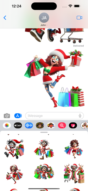 Wacky Xmas Shopping StickersiPhone版