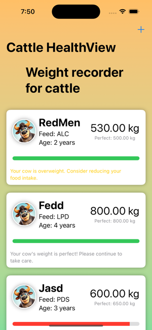 Weight cattle healthiPhone版
