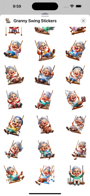 Granny Swing StickersiPhone版