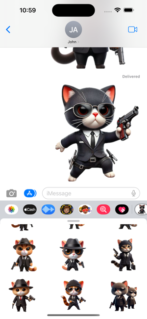 Hitman Kitten StickersiPhone版