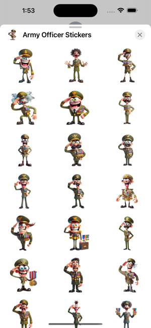 Army Officer StickersiPhone版