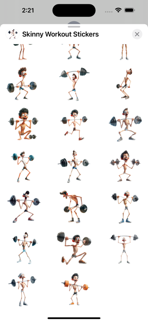 Skinny Workout StickersiPhone版