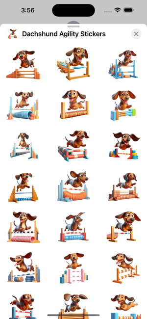 Dachshund Agility StickersiPhone版