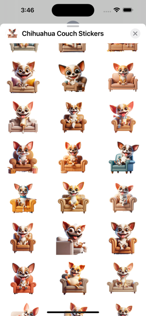 Chihuahua Couch StickersiPhone版