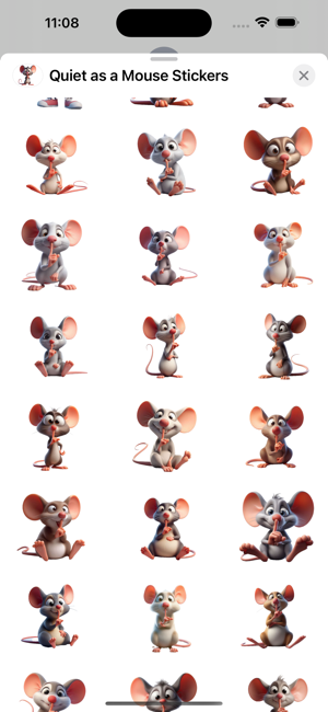 Quiet as a Mouse StickersiPhone版