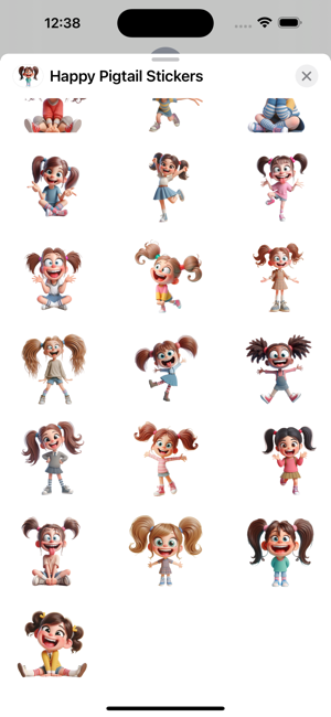 Happy Pigtail StickersiPhone版