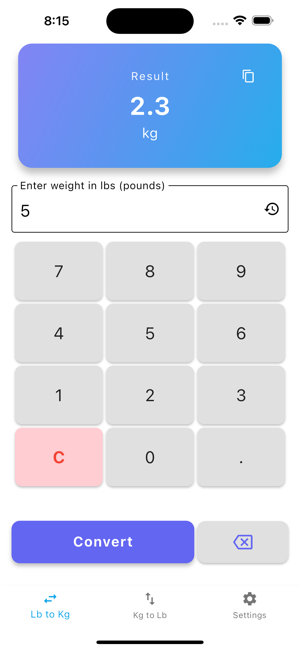 Lbs to Kg ConverteriPhone版