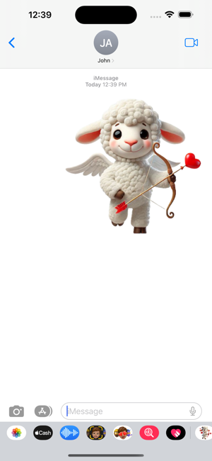 Valentine Lamb StickersiPhone版