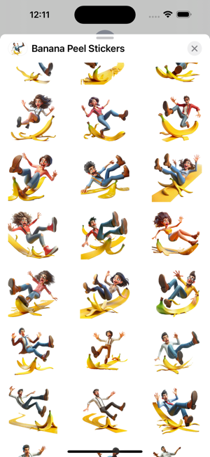 Banana Peel StickersiPhone版