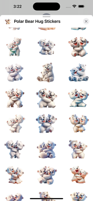 Polar Bear Hug StickersiPhone版