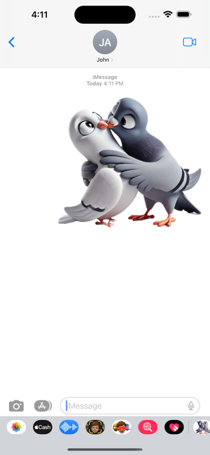 Pigeon Kiss StickersiPhone版