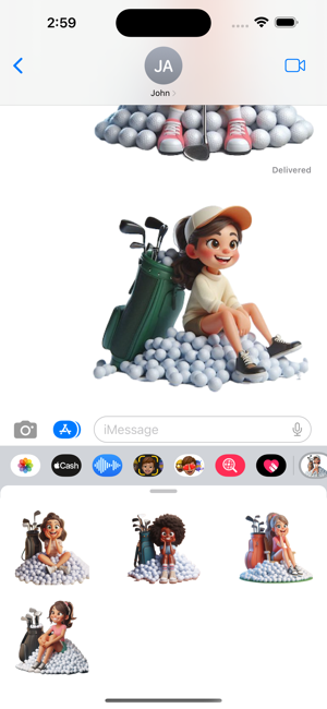 Golf Ball Girl StickersiPhone版