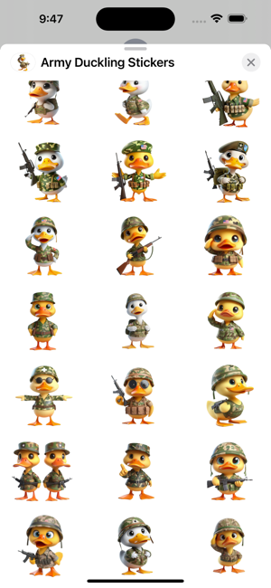 Army Duckling StickersiPhone版