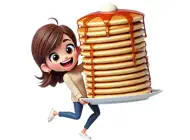 Pancake Woman StickersiPhone版