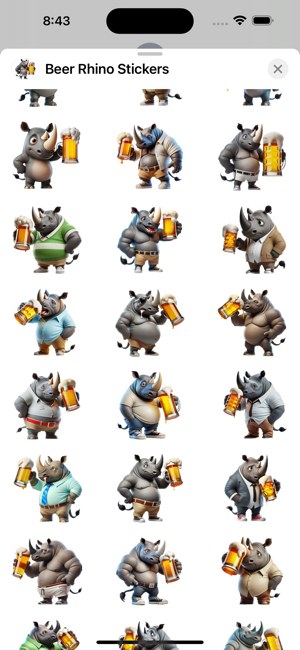 Beer Rhino StickersiPhone版