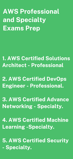 AWS Pro & Specialty Exams PrepiPhone版