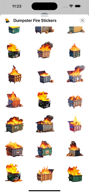 Dumpster Fire StickersiPhone版