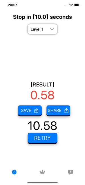 10秒止めゲームiPhone版