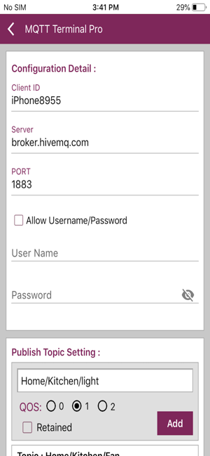 MQTTTerminalProiPhone版