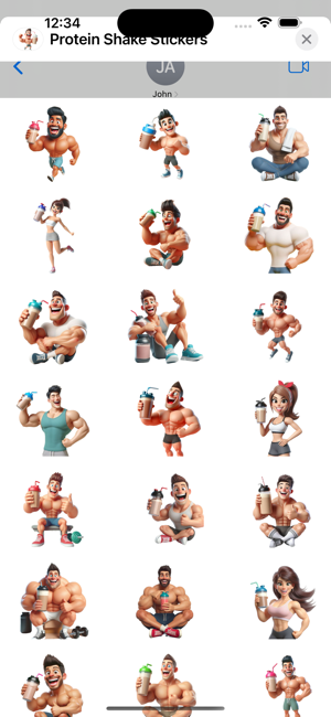 Protein Shake StickersiPhone版