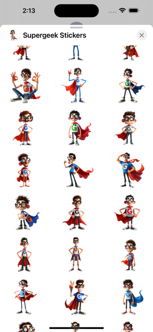 Supergeek StickersiPhone版