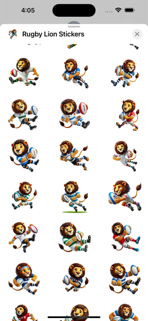 Rugby Lion StickersiPhone版