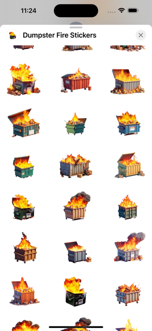 Dumpster Fire StickersiPhone版