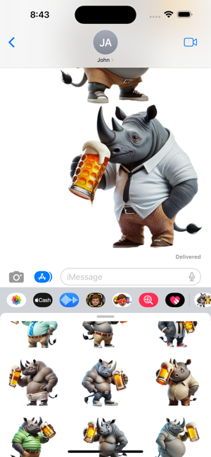 Beer Rhino StickersiPhone版