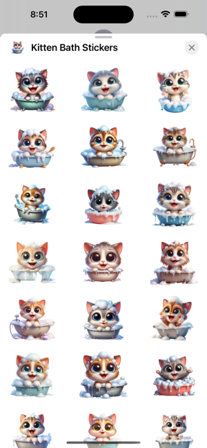 Kitten Bath StickersiPhone版