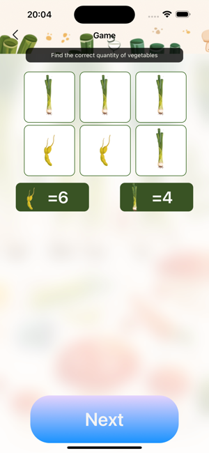 Vegetable Selection ChallengeiPhone版