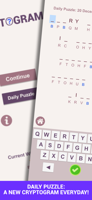 Cryptogram Word PuzzlesiPhone版